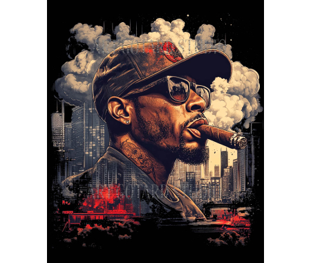 Koszulka Brooklyn cigar,100% bawełna luźna koszulka, RAP